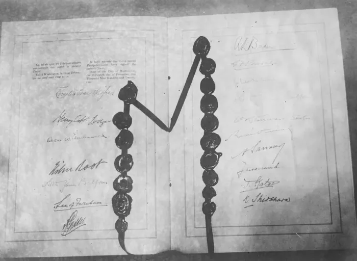 Framed Print : The Washington Agreement The signatures to the Four Power Treaty signed
