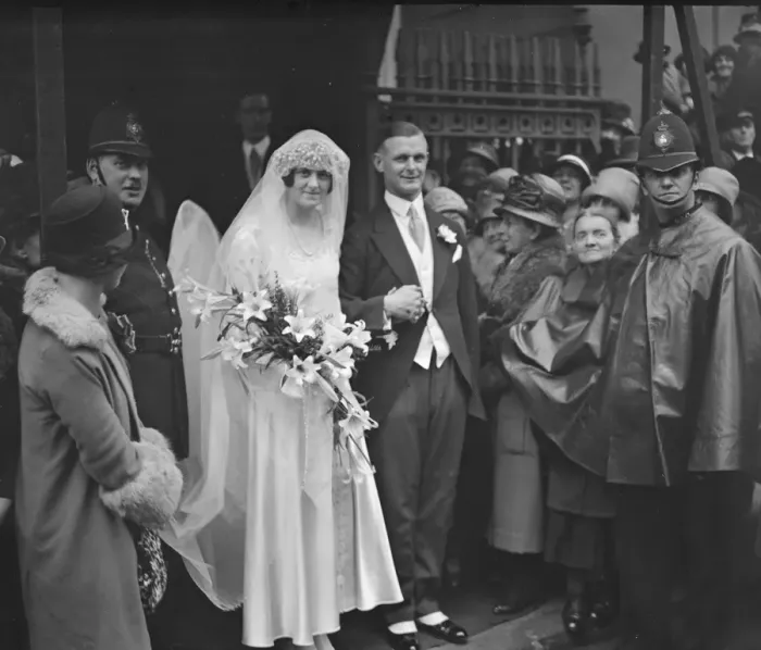 Framed Print : Wedding of Commander the Honourable Christopher Roper Curzon, Royal Navy, and Miss