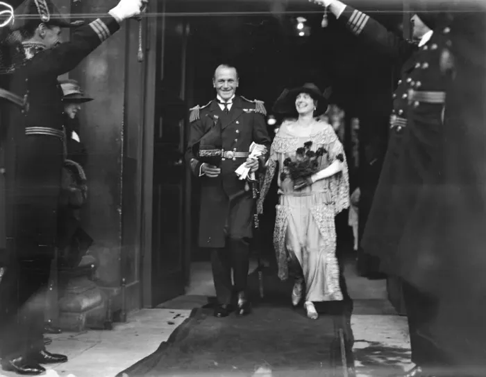 Framed Print : Wedding of Commander N A Wodehouse Royal Navy, and Mrs Duglas Swire at St Martin Framed Print : Wedding of Commander N A Wodehouse Royal Navy, and Mrs Duglas Swire at St Martin