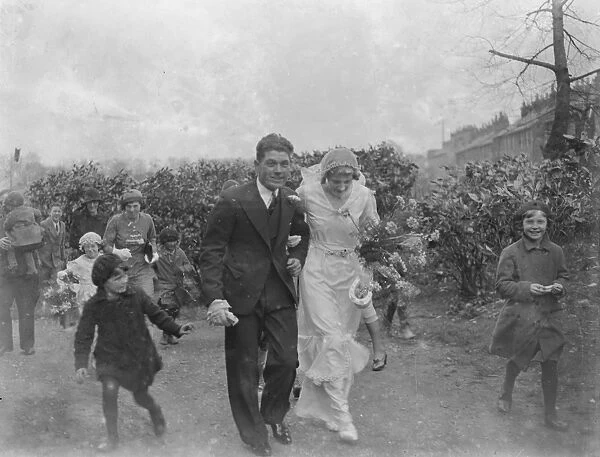 A wedding of a couple in Orpington, Kent. 1939