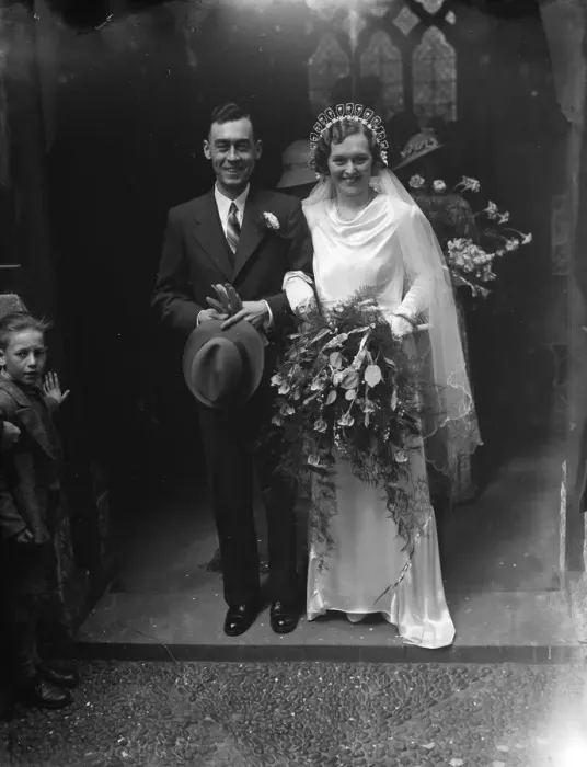 Framed Print : The wedding of the Griffins in Swanley. 1936 Framed Print : The wedding of the Griffins in Swanley. 1936