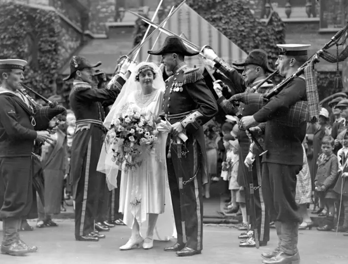 Framed Print : Wedding of Lieutenant Commander Mackintosh, DSC, RN and Miss Margaret Elizabeth Darroch at St Jude s Framed Print : Wedding of Lieutenant Commander Mackintosh, DSC, RN and Miss Margaret Elizabeth Darroch at St Jude s