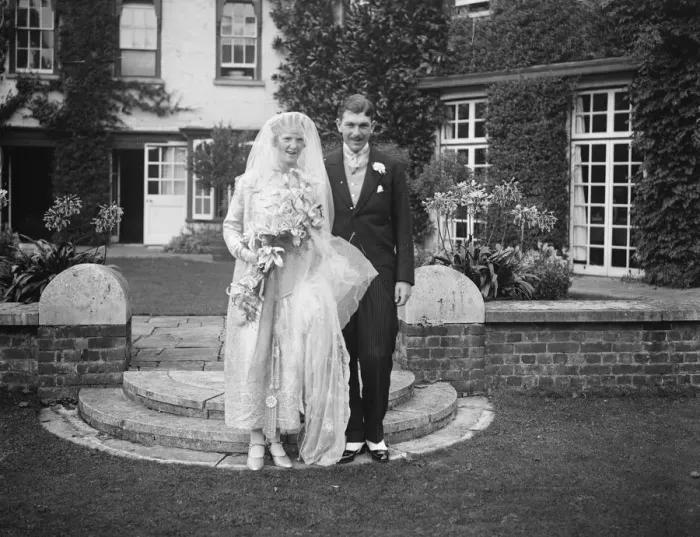 Framed Print : Wedding. The marriage between Mr G C Gibbs and Miss H M Leslie took place at St Mary s Framed Print : Wedding. The marriage between Mr G C Gibbs and Miss H M Leslie took place at St Mary s