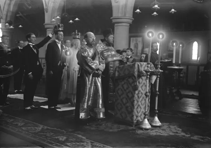 Framed Print : Wedding The marriage took place at the Russian Church, Buckingham Palace Road Framed Print : Wedding The marriage took place at the Russian Church, Buckingham Palace Road