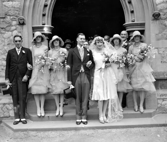 Framed Print : Wedding of Mr Edward H. Blackwell and Miss Rosamund Mary Reynolds at St Pauls Church Framed Print : Wedding of Mr Edward H. Blackwell and Miss Rosamund Mary Reynolds at St Pauls Church