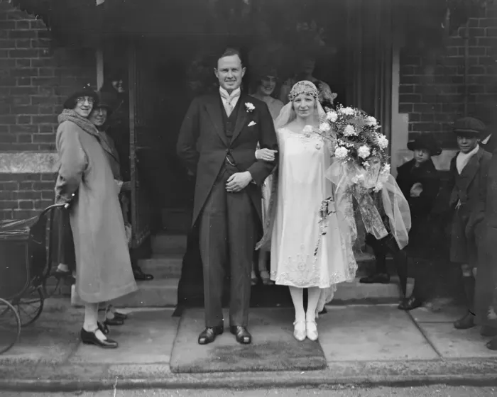 Framed Print : Wedding of Mr Gordon Cosmo Touche ( Son of Sir George Touche ) and Miss Ruby Macpherson Framed Print : Wedding of Mr Gordon Cosmo Touche ( Son of Sir George Touche ) and Miss Ruby Macpherson