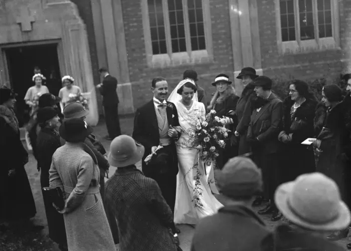 Framed Print : Wedding of N Spencer in Sidcup, Kent. 1935 Framed Print : Wedding of N Spencer in Sidcup, Kent. 1935