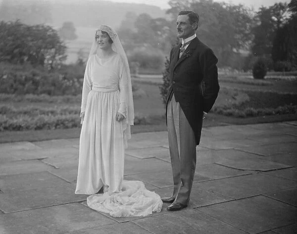 The wedding took place at Horningsham Church, near Warminster, between Lady Emma Thynne