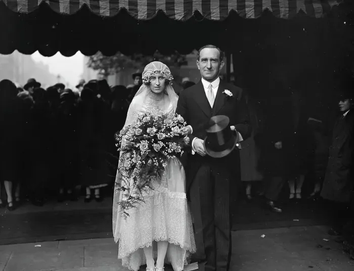 Framed Print : Wedding. The wedding took place at Holy Trinity, Sloane St, of Brig Gen G H Cater Framed Print : Wedding. The wedding took place at Holy Trinity, Sloane St, of Brig Gen G H Cater