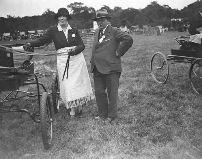 Framed Print : Westerham Hill Horse Show Mrs Raymond Phillips and Mr A E Wilson ( Vice Chairman Framed Print : Westerham Hill Horse Show Mrs Raymond Phillips and Mr A E Wilson ( Vice Chairman