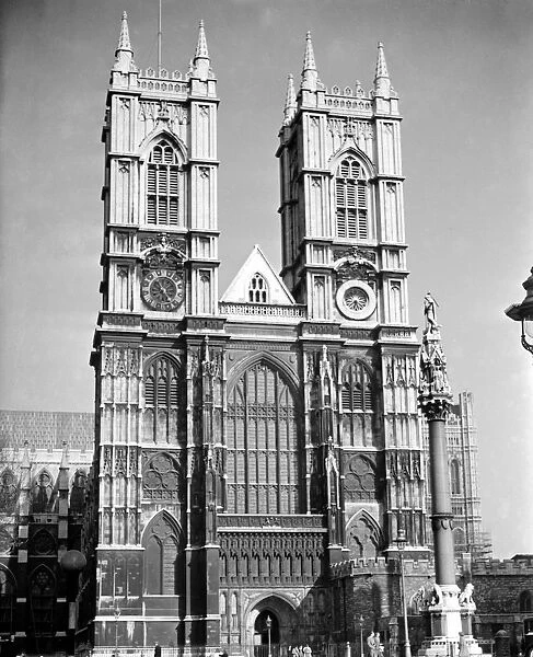 Westminster Abbey, Westminster, London, England, UK. 1950s