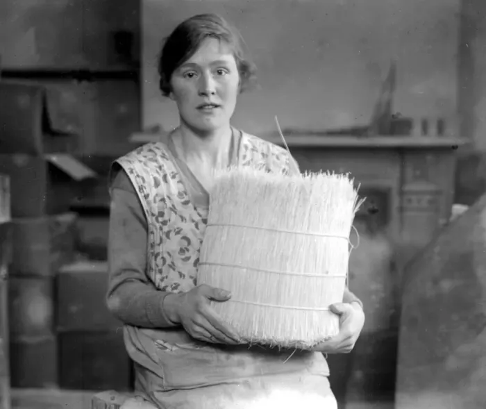 Framed Print : Whalebone cutting - A Leyton industry. The finished article, which may comb your Framed Print : Whalebone cutting - A Leyton industry. The finished article, which may comb your