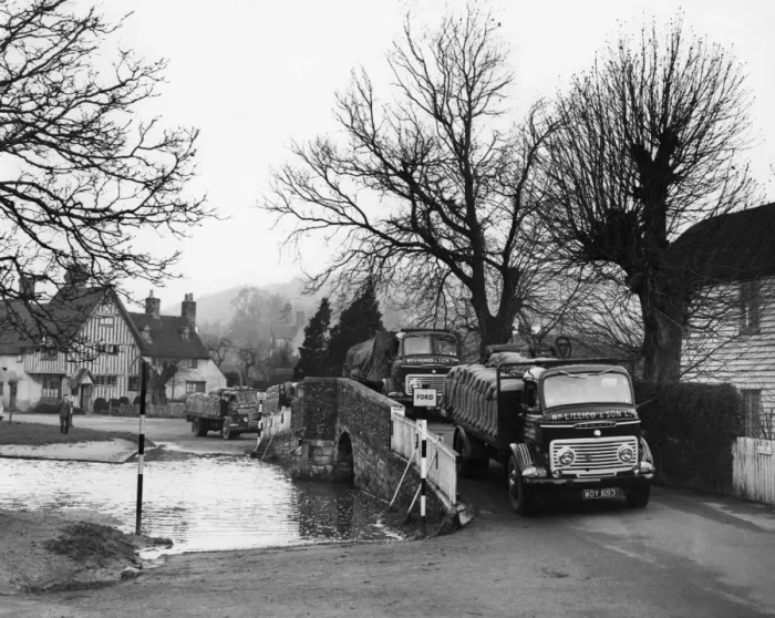 Framed Print : Wheat seed on route to Rouen in France from the granaries of a Kent farm. This load Framed Print : Wheat seed on route to Rouen in France from the granaries of a Kent farm. This load