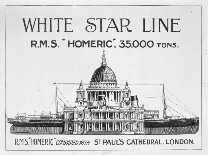 Framed Print : The White star liner Homeric 35, 000 Tons January 1922 Framed Print : The White star liner Homeric 35, 000 Tons January 1922