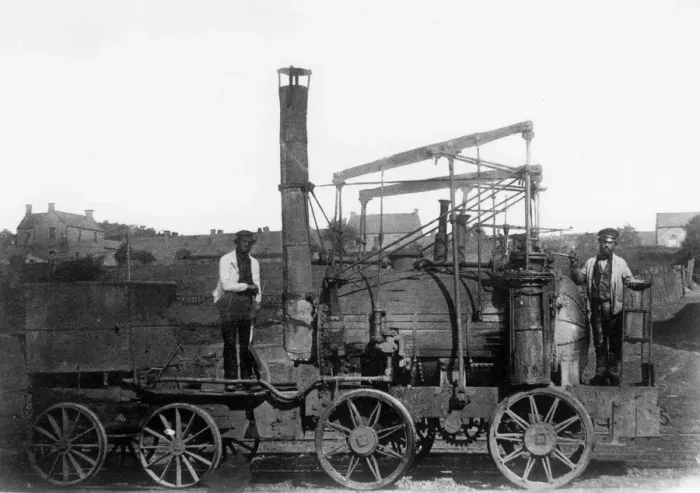 Framed Print : William Hedleys Puffing Billy at work at a colliery 1813