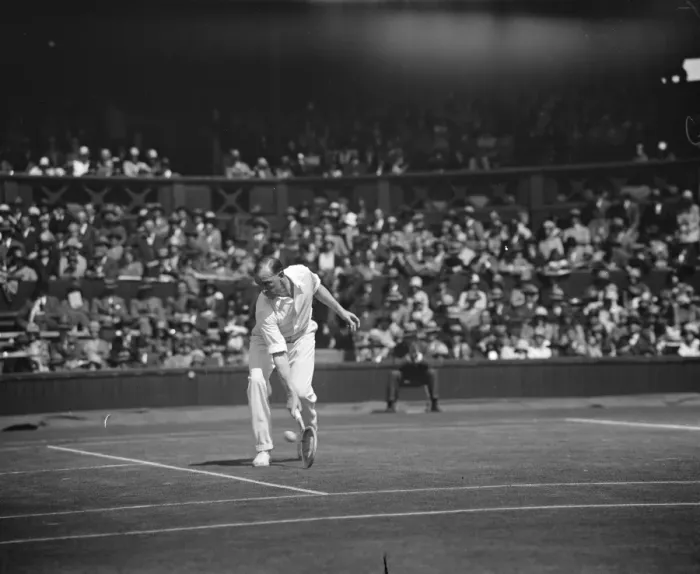 Framed Print : Wimbledon lawn tennis championships. Patterson in play. 3 June 1929 Framed Print : Wimbledon lawn tennis championships. Patterson in play. 3 June 1929