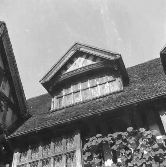 Framed Print : A window with ornamentations at Hever Castle. 1938 Framed Print : A window with ornamentations at Hever Castle. 1938