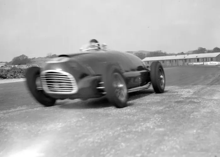 Framed Print : Winner of the Lavant Cup at Goodwood car races. P. M. Wilkes driving D. C. Folland Framed Print : Winner of the Lavant Cup at Goodwood car races. P. M. Wilkes driving D. C. Folland