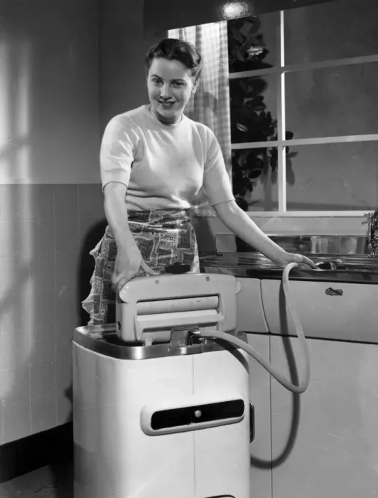 Framed Print : Woman doing the washing Framed Print : Woman doing the washing