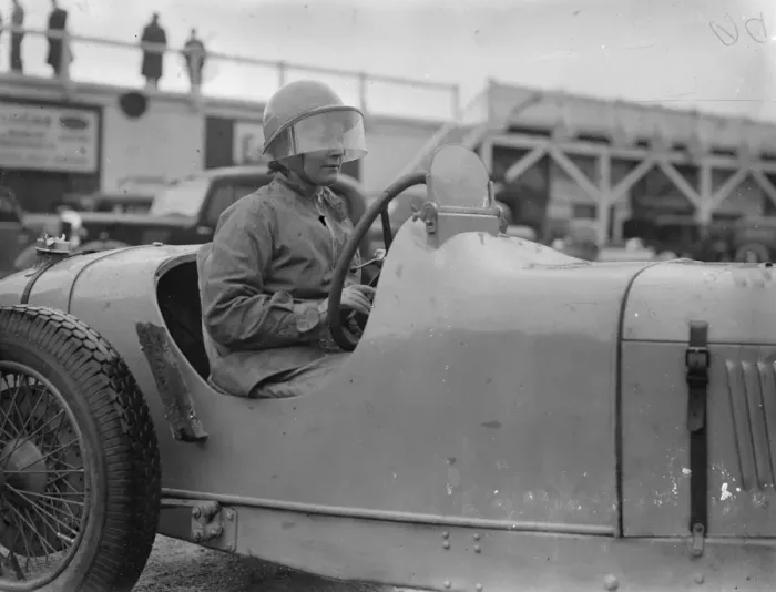 Framed Print : Woman driver defies the cold wind when she practises at Brookland. Drivers practised Framed Print : Woman driver defies the cold wind when she practises at Brookland. Drivers practised
