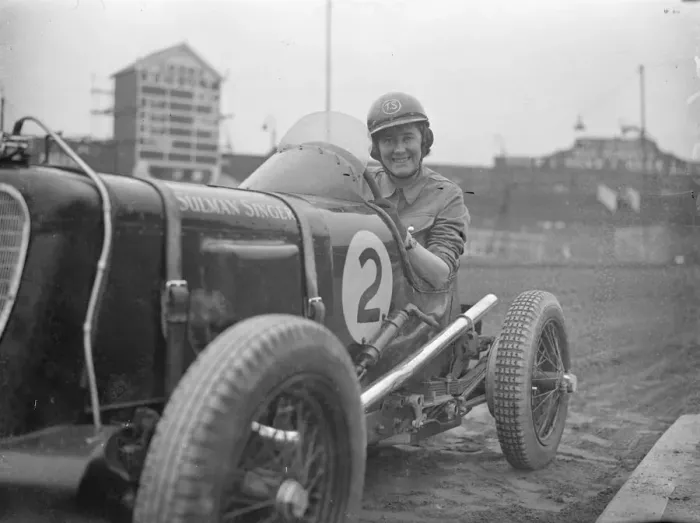 Framed Print : Woman driver takes up midget car racing. Fay Taylor, well known racing driver Framed Print : Woman driver takes up midget car racing. Fay Taylor, well known racing driver