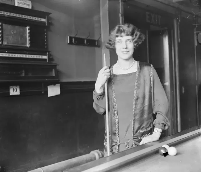 Framed Print : Womans Professional Billiards Championship at the Burroughes Hall, Soho Square Miss Framed Print : Womans Professional Billiards Championship at the Burroughes Hall, Soho Square Miss