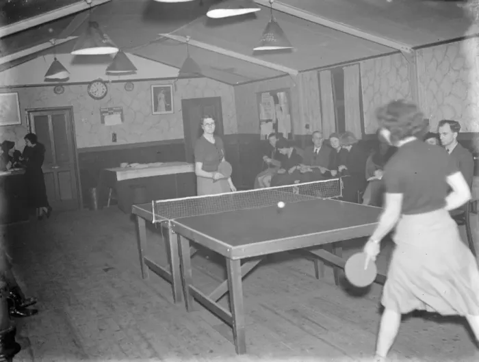 Framed Print : Women playing in a table tennis tournament at a venue on Burnt Oak Lane in Sidcup, Kent Framed Print : Women playing in a table tennis tournament at a venue on Burnt Oak Lane in Sidcup, Kent