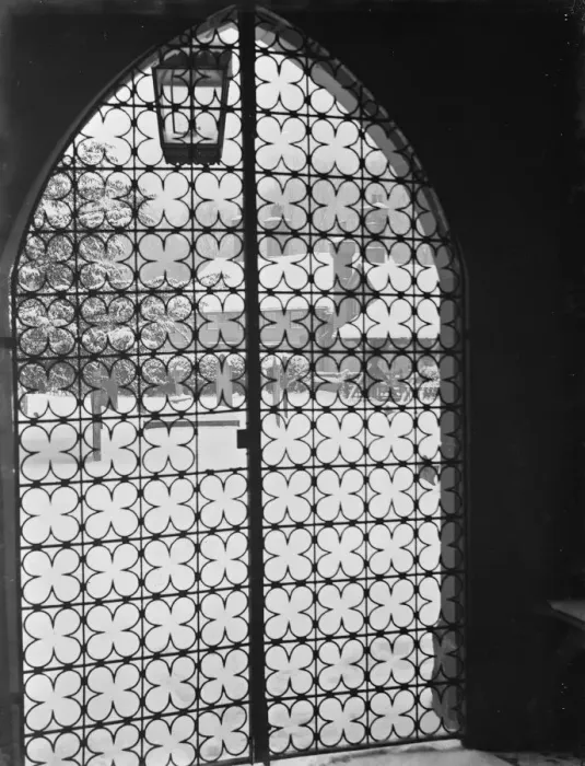 Framed Print : Wrought iron gate in Chevening, Kent. 1938 Framed Print : Wrought iron gate in Chevening, Kent. 1938
