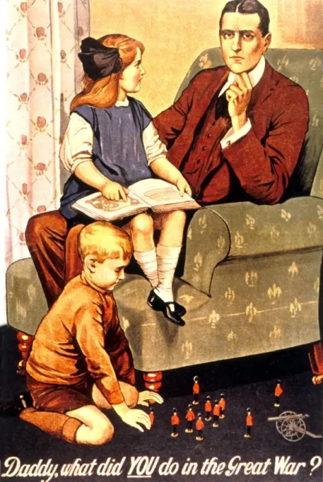 Framed Print : WW1 British Poster - Daddy, what did YOU do in the Great War? Framed Print : WW1 British Poster - Daddy, what did YOU do in the Great War?