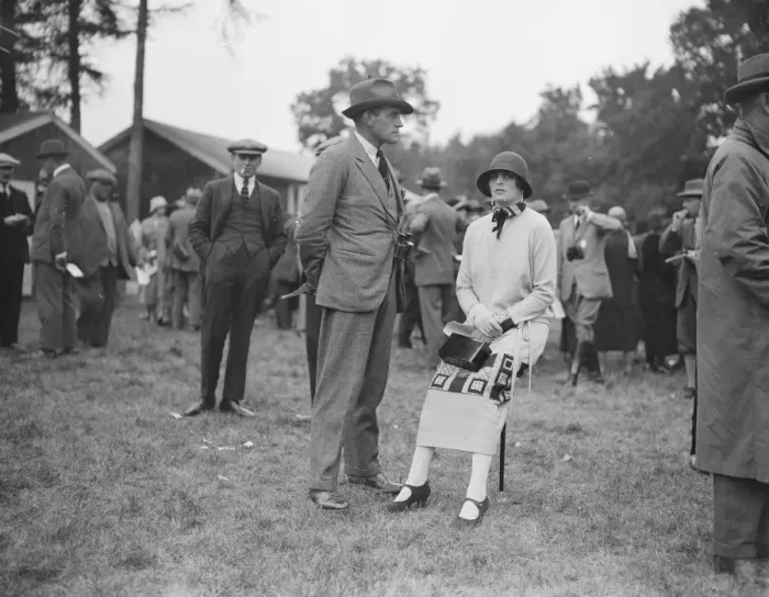 Framed Print : Wye Steeplechase Mr and Mrs Frere Savage 30 September 1925