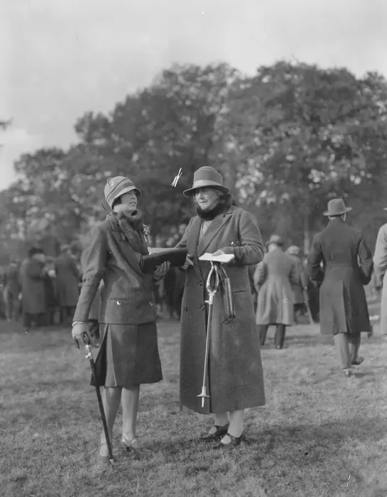 Framed Print : Wye Steeplechase Mrs Robert Mercier and Mrs H Valance 1 November 1926