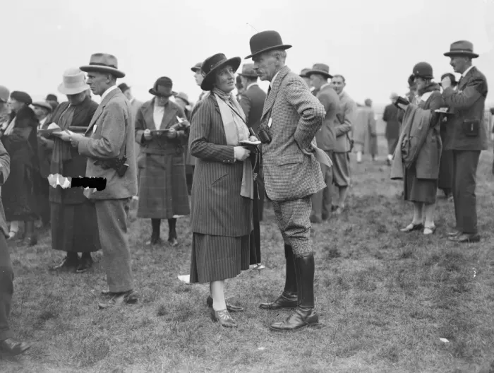 Framed Print : Wye Steeplechases Mr and Mrs Harry Leney 30 September 1925 Framed Print : Wye Steeplechases Mr and Mrs Harry Leney 30 September 1925