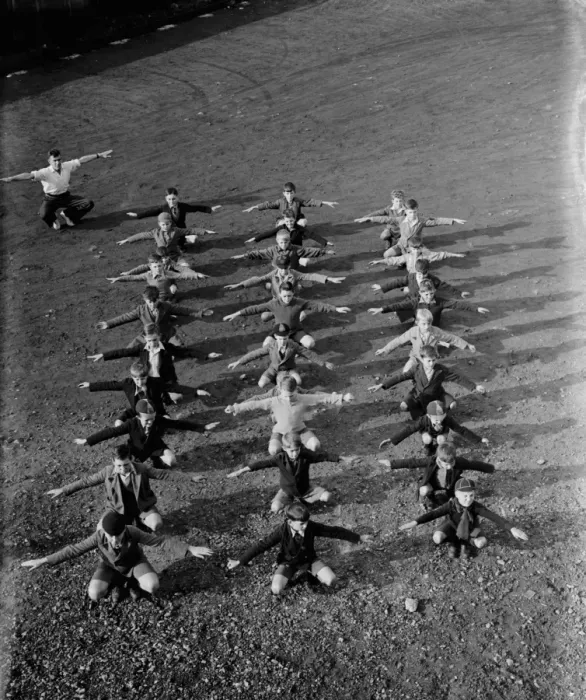 Framed Print : Young boys drill at the Odeon, Sidcup, Kent. 1937 Framed Print : Young boys drill at the Odeon, Sidcup, Kent. 1937