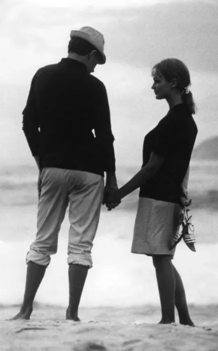 Framed Print : Young couple holding hands on the beach. love couple romance romantic for valentines
