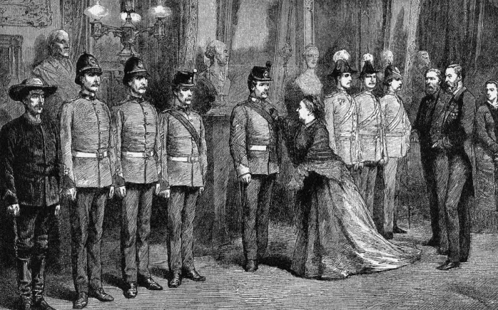 Framed Print : Zulu and Afghan War Heroes The ceremony performed at Windsor was simple, brief