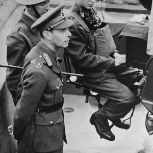 1940 King George VI visits a post in South East England Print