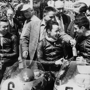 Black and white print of 1962 Isle of Man TT winners Black and white print of 1962 Isle of Man TT winners