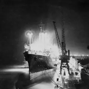 Print of the America liner, a 26,000 ton vessel Print of the America liner, a 26,000 ton vessel