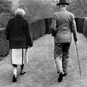 70th birthday picture of Harold Macmillan - back view of Macmillan and Lady Dorothy
