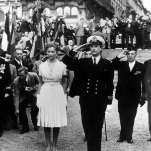 8 June 1959 Prince Albert of Belgium and Princess Paola of Italy toured Brussels 8 June 1959 Prince Albert of Belgium and Princess Paola of Italy toured Brussels