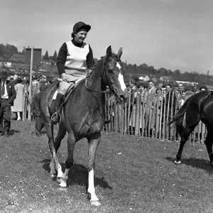 9 May 1954 Mrs. G. Lamont on Dean of Devon who won the Pendarves Paynter Trophy, Adjacent Hunts Ladies Race at the Old Surrey and Burstow Hunt point-to-point races at Spitals Cross, Edenbridge, Kent, England. TopFoto.co.uk 9 May 1954 Mrs. G. Lamont on Dean of Devon who won the Pendarves Paynter Trophy, Adjacent Hunts Ladies Race at the Old Surrey and Burstow Hunt point-to-point races at Spitals Cross, Edenbridge, Kent, England. TopFoto.co.uk