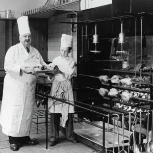 1951 Print of Brighton Pavilion Kitchen Demonstration 1951 Print of Brighton Pavilion Kitchen Demonstration