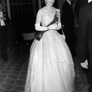 Print of Queen Elizabeth II at the Royal Festival Hall, 20 October 1953 Print of Queen Elizabeth II at the Royal Festival Hall, 20 October 1953