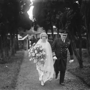 Admiral Sir Arthur Levesons niece weds Naval Lieutenant. Admiral Sir A Leveson Admiral Sir Arthur Levesons niece weds Naval Lieutenant. Admiral Sir A Leveson