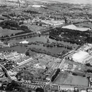 Aerial view of Dartford, Kent including the A2. 13 September 1956