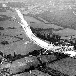 Aerial view of Maidstones new By Pass under construction, Kent, England 9 September