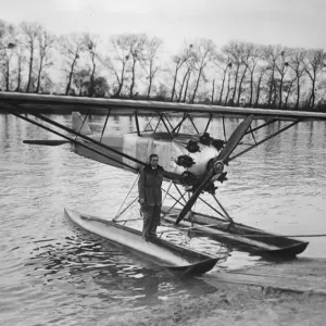 Airmans world record. Lt Demouget beat the worlds altitude record for seaplanes Airmans world record. Lt Demouget beat the worlds altitude record for seaplanes