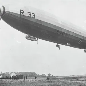 The Airship R 33 at Her Mooring Mast 1921 The Airship R 33 at Her Mooring Mast 1921