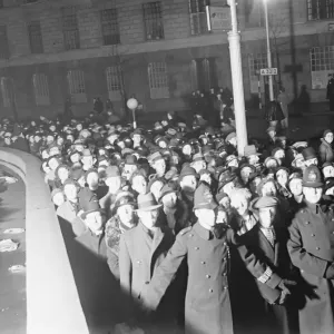 The all night queue for lying in state of King George V at Westminster Hall