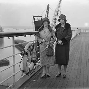 Arrivals on the Leviathan at Southampton Mrs John McCormack, wife of the singer